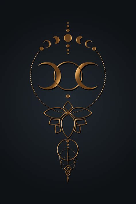 Connect with ancient traditions through this stunning Wiccan moon SVG